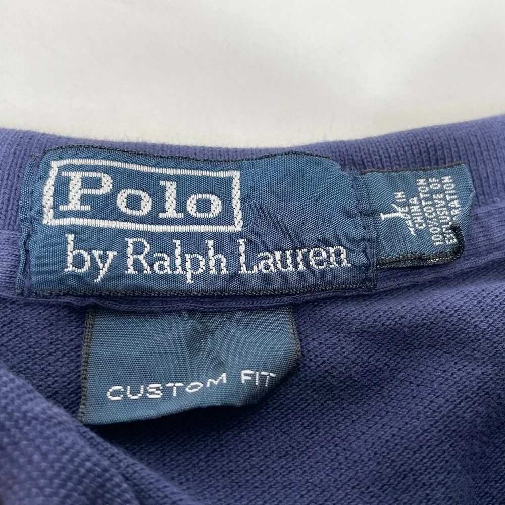 Ralph‎ Lauren Custom Fit Big Pony Ombre Tie Dye Shirt Polo Mens L Blue Orange